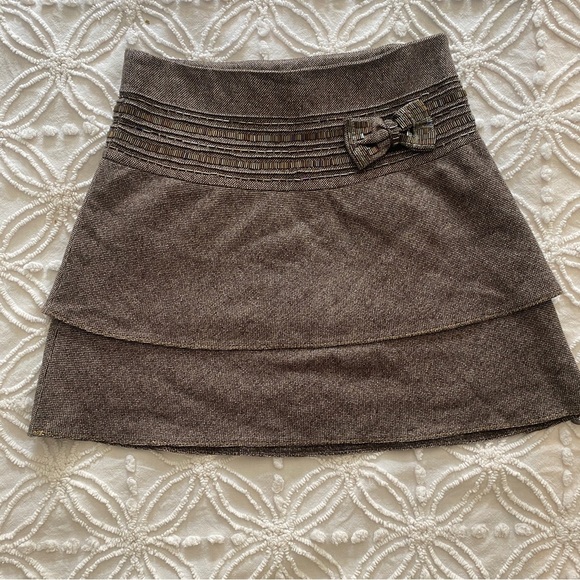 Ted Baker Tweed Beaded Mini Skirt Size 1